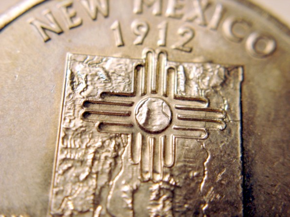 Different-2008-P-New-Mexico-State-Quarter--Die-Clashes,-Obv.